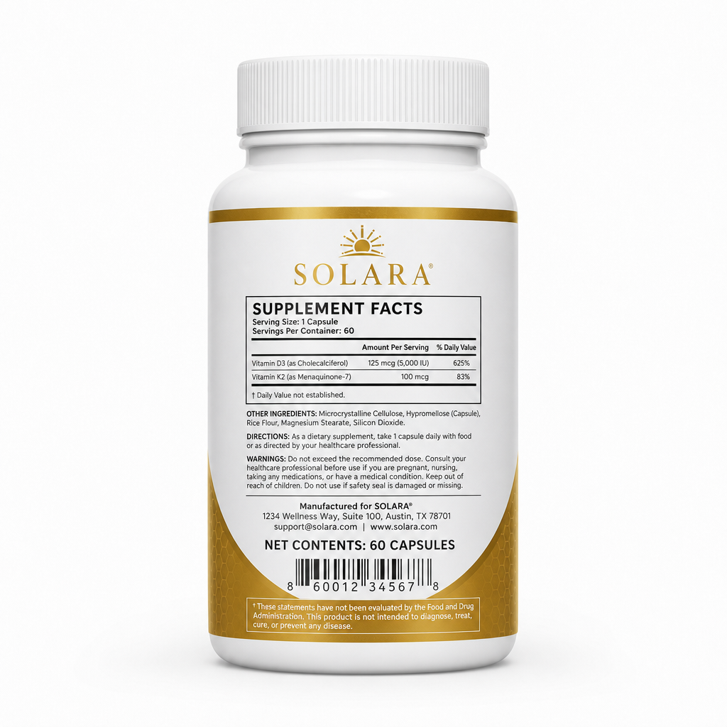 VITAMIN D3 + K2 — Back