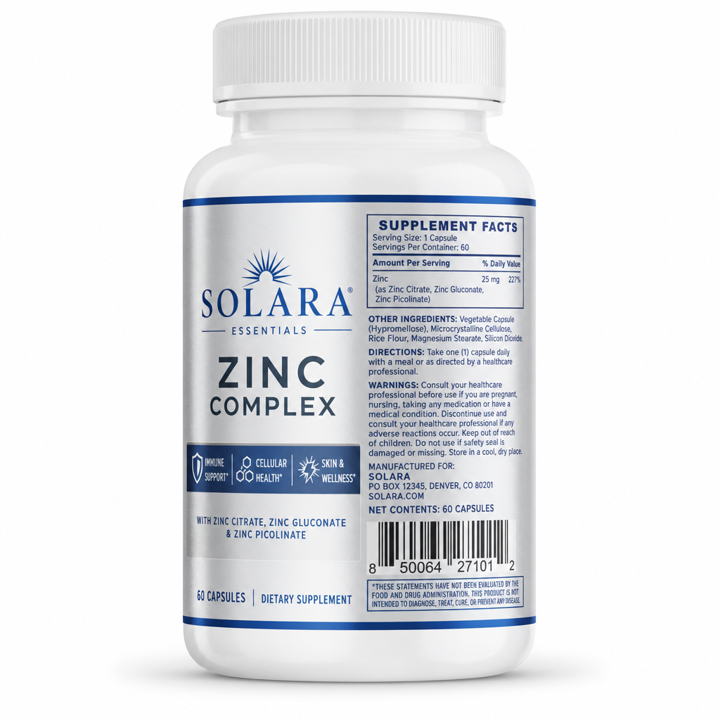 ZINC COMPLEX — Label detail